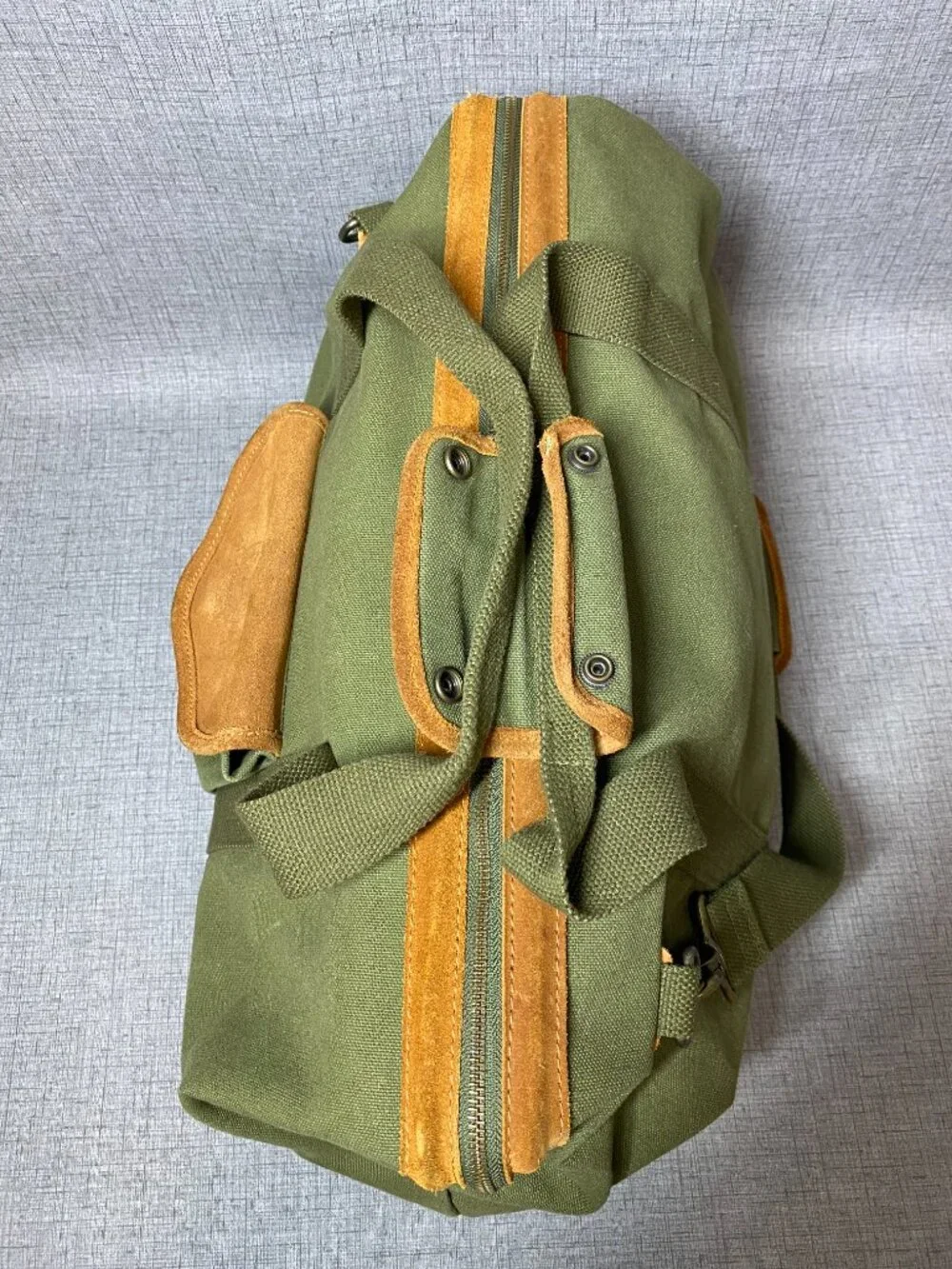 Vintage Eddie Bauer Duffle Bag for Travel Canvas Suede Duffel Bag Carry on Men